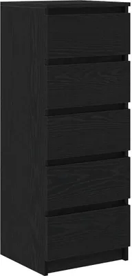 Produktbild von Sideboard mit Schubladen Schwarz Eichen-Optik 37,5x35x99 cm