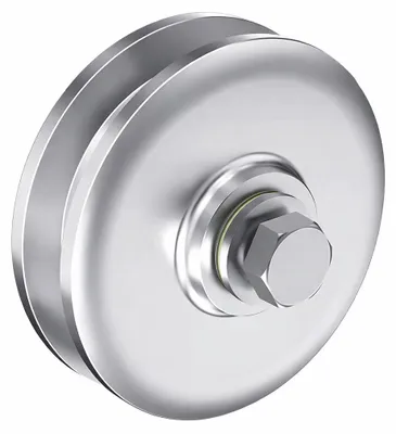 Image de Galet acier diamètre 82mm gorge carrée - MANTION - 1002FA