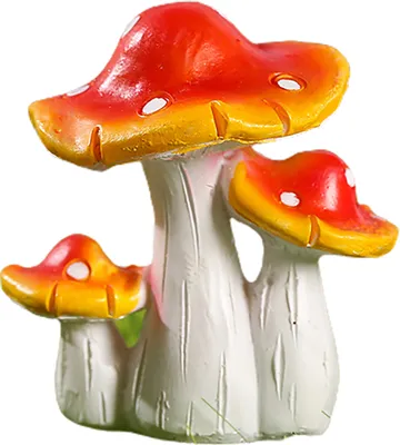 Produktbild von Desktop -Ornament realistisch aussehende kreative Form Harz Mini Künstliche Pilzstatue Gartenfigur für Zuhause-Rot