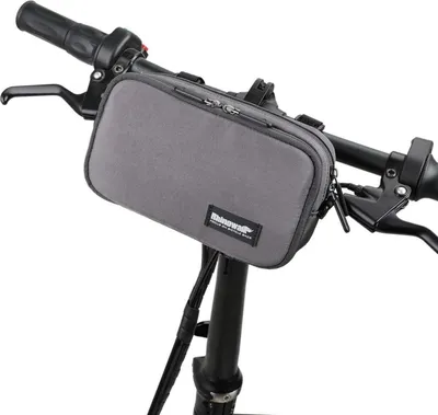 Produktbild von Fahrrad Vordertasche mit Regenhülle Grau multifunktional 3-in-1 Kompakt