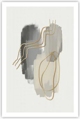 Produktbild von Poster - Poster ohne Rahmen - Abstraktion Stück Gold - 61x91,5 cm - Wand Bild - Wanddeko - Wandbilder - Kunstposter - Wandposter - Bilder - Kunstdruck - Wanddekoration - Wandbild - P2XPA61x91-4149
