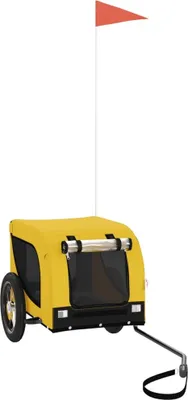 Image de Remorque de vélo pour animaux de compagnie jaune et noir