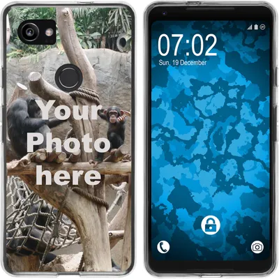 Produktbild von PhoneNatic Case kompatibel mit Pixel 2 XL Personalisierte Handyhülle  clear zum selbst gestalten mit eigenem Foto