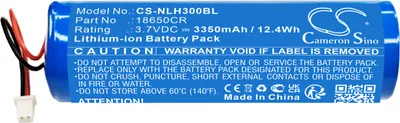 Obrázek produktu pro TECHTEK Baterie kompatibilní s [Newland] NLS-NVH300 nahrazuje 18650CR