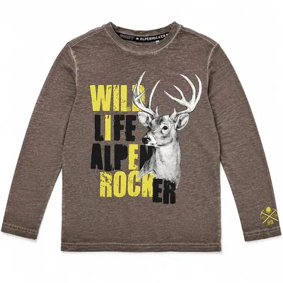 Produktbild von BONDI Jungen Langarmshirt "Wild Life" 29905 | Braun Größe: 122
