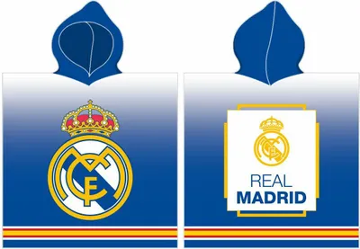 Produktbild von Real Madrid Poncho 55x110cm – Strandtuch mit Vereinslogo