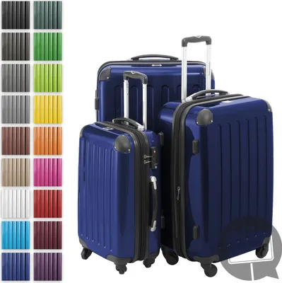 Produktbild von HAUPTSTADTKOFFER - Alex - Kofferset 3 Größen Hartschalenkoffer Trolleys erweiterbar, 4 Rollen, Hartschale glänzend Reisekoffer Set, expandable travel luggage,Dunkelblau