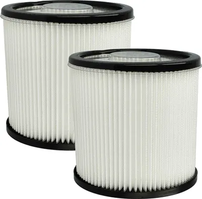 Produktbild von vhbw 2x Staubsaugerfilter Ersatz für Scheppach 4014915222866, 7907709701 für Staubsauger - HEPA-Filter Schwarz Weiß