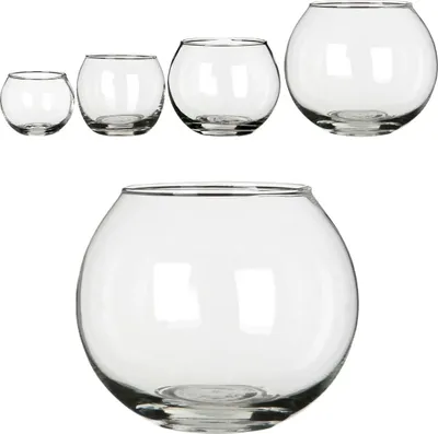 Produktbild von Kugelglas im Durchmesser 6, 8, 10 und 12cm wählbar | Kugelvase klein bis groß, Größe:Ø10 h.8cm