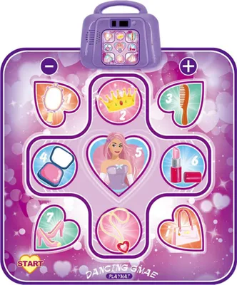 Produktbild von Tanzmatte für Mädchen von 3-14 Jahren, Touch-Spielmatte mit LED-Display, Musik-Tanzmatte, rosa-lila Weihnachtsgeschenk