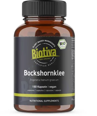 Produktbild von Biotiva Bockshornkleesamen (150 Kapseln) aus biologischem Anbau