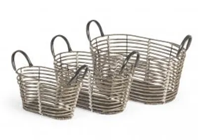 Immagine prodotto di H&H Set 3 Cestini Ovali Cm25/30/35