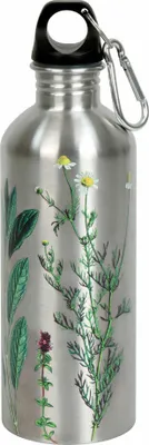 Obrázek produktu pro Könitz Láhev Cool Bottle - Můj oblíbený čaj, termo láhev, venkovní láhev, dvoustěnná s uzávěrem, nerezová ocel, stříbrná, 600 ml, 11 9 244 2135