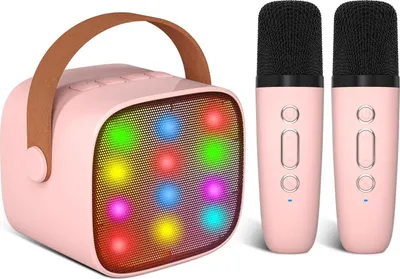 Produktbild von Mikrofon Karaoke Maschine mit 2 Drahtlosen Mikrofonen