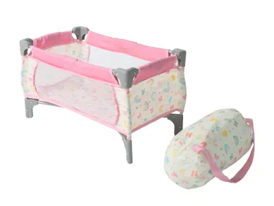 Produktbild von Puppen-Reisebett Deluxe in rosa 653-44