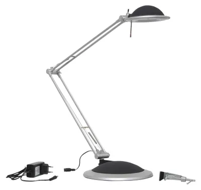 Produktbild von MAUL Tischleuchte MAULbusiness LED 4.000 K Klemmfuß Standfuß silber