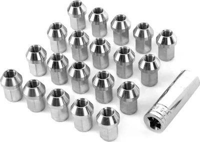 Produktbild von 20 Stück Radtuner-Radmuttern mit Buchse M12 x 1,25 Gewindesteigung Universal Edelstahl