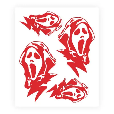Obrázek produktu pro Nálepka Samolepka Scream Red 14 x 16 cm