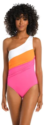 Productafbeelding van La Blanca dames strandjurk "Island Goddess", model "Shoulder One Piece", kleur mandarijn, maat 40