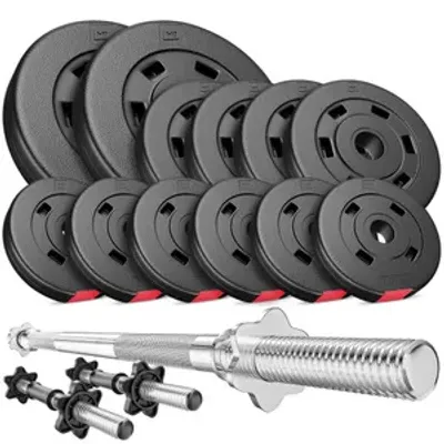 Produktbild von HOP-SPORT Hantelset 38 kg Hanteln Kurzhanteln Langhantelstange Hantelscheiben 30mm, 2x 5 kg, 4x 2,5 kg, 6x 1,25 kg