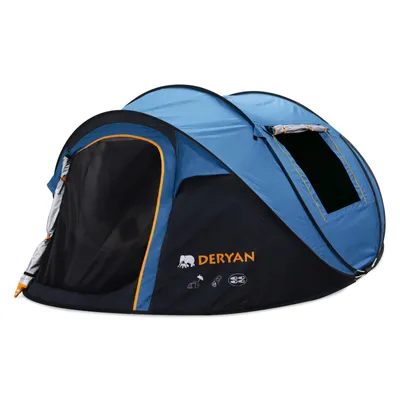 Obrázek produktu pro DERYAN Pop-Up Stan pro 4 Osoby - Vodní Sloupec 2000 mm - UV50+ - Tmavě Modrý