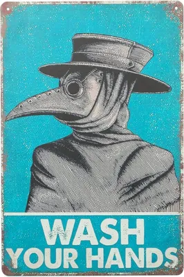 Image de Yiruhe Doctor Plague Plaque en tôle vintage 20x30cm pour la décoration de la maison
