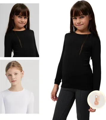 Produktbild von Ysabel Mora - Langarm-Thermo-T-Shirt Kinderunterwäsche - Thermounterwäsche Kinder - Unisex - Schwarz - Größe 2