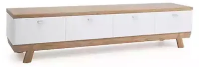 Produktbild von Wohnzimmer tv Ständer Holz Fernseher weiß Ständer Schrank Möbel rtv