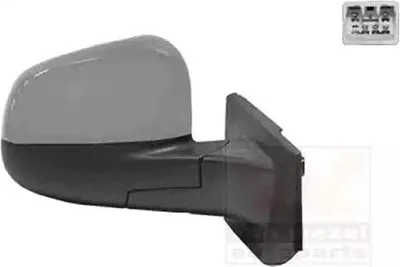 Produktbild von VAN WEZEL 0808818 Außenspiegel Seitenspiegel Rechts für CHEVROLET SPARK (M300) Konvex Beheizt Grundiert