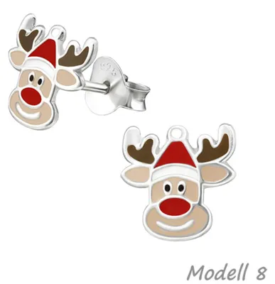 Produktbild von Weihnachtsohrringe: Kinder Ohrstecker aus Silber 925 Modell 8
