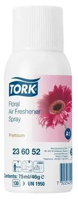 Produktbild von Tork Premium airfreshener aerosol floral, 75 ml, Drinnen, Weiß