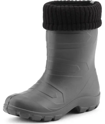 Produktbild von Ladeheid Kinder Mädchen Jungen federleichte Eva Thermo Gummistiefel gefüttert LA845KIDS (Graphite/Schwarz, 25 EU)