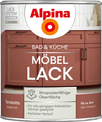 Produktbild von Alpina Bad & Küche Möbel-Lack 750ml Terrakotta seidenmatt