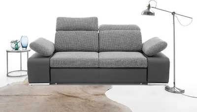 Immagine prodotto di divano letto a 2 posti nero nero-grigio con funzione di riposo