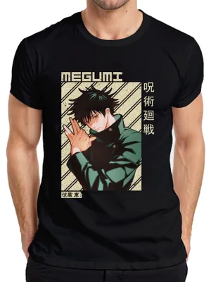 Obrázok produktu pre Megumi Fushiguro Jujutsu Kaisen Shikigami Gloomy Otaku Gift Pánske tričko, čierne, S