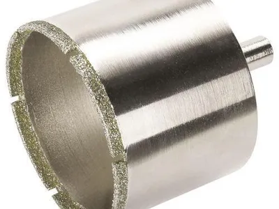 Immagine prodotto di wolfcraft Sega a tazza diamantata in Vetroceramica, punta per trapano con centraggio per avvitatore a batteria, DM 22mm, 5922000