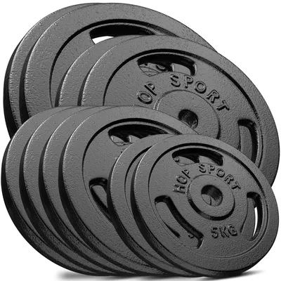 Obrázek produktu pro HS HOP-SPORT 120 KG sada litinových činek 2x20kg + 2x15kg + 4x10kg + 2x5kg