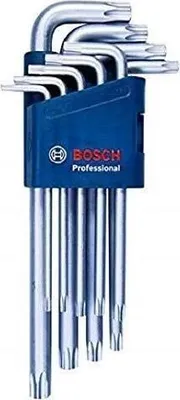 Immagine prodotto di Set di chiavi Torx, Bosch Professional, 9 pezzi, acciaio S2, versione lunga