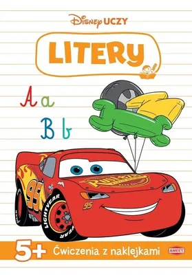 Zdjęcie produktu dla Disney Uczy Auta Ćwiczenia z naklejkami Litery