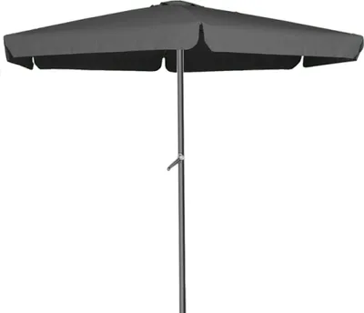 A dark gray square umbrella is shown against a white background.