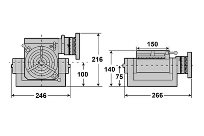 Produktbild von PAULIMOT Teilapparat Rundtisch Ø 150 mm schwenkbar VERTEX VU-150