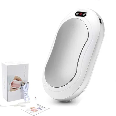 Produktbild von Voneta Handwärmer, wiederaufladbar, wiederverwendbar, USB,10.000 mAh (Silber)