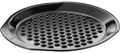 Runde Backform 37x35x2,5 cm, emailliert, strukturiert