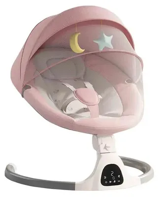 Immagine prodotto di Sedia a dondolo elettrica per neonati, culla multifunzionale per bambini, poltrona relax confortevole, colore rosa