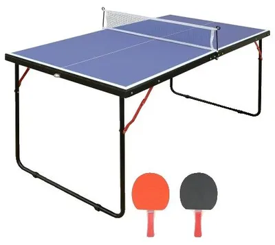 Obrázek produktu pro Stůl na stolní tenis, robustní konstrukce, přenosný design, jak je znázorněno