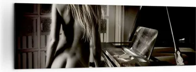 Produktbild von Bild auf Leinwand - Leinwandbild - Frau Nackt Geheimnis - 160x50cm - Wand Bild - Wanddeko - Leinwanddruck - Bilder - Kunstdruck - Wanddekoration - Leinwand bilder - Wandkunst - AB160x50-0114