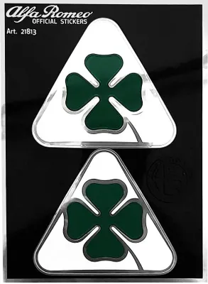 Obrázek produktu pro Samolepka Alfa Romeo, oficiální design "Quadrifoglio Verde", rozměry: 94 x 131 mm