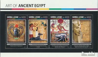 Produktbild von Briefmarken Sierra Leone 2017 Mi 8030-8033 Kleinbogen (kompl. Ausg.) postfrisch Kunst Ägyptens