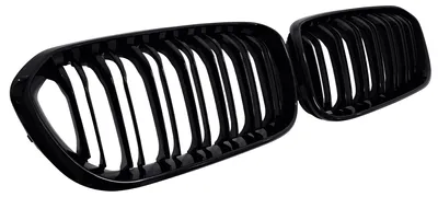 Kühlergrill Grill Schwarz Glanz DOPPELSTEG für BMW 1er F20 F21 2015-2019 – Produktansicht