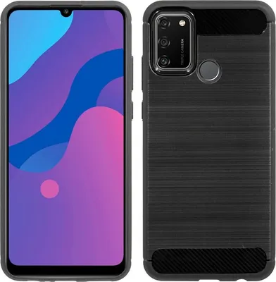 Obrázek produktu pro Silikonové pouzdro Bumper Carbon HONOR 9A Case TPU Soft Mobile Phone Case Cover Ochranný kryt černý